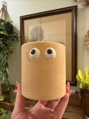 👀 Urban Outfitters Home Googly Eye Ceramic Planter Pot Funny Face Decor